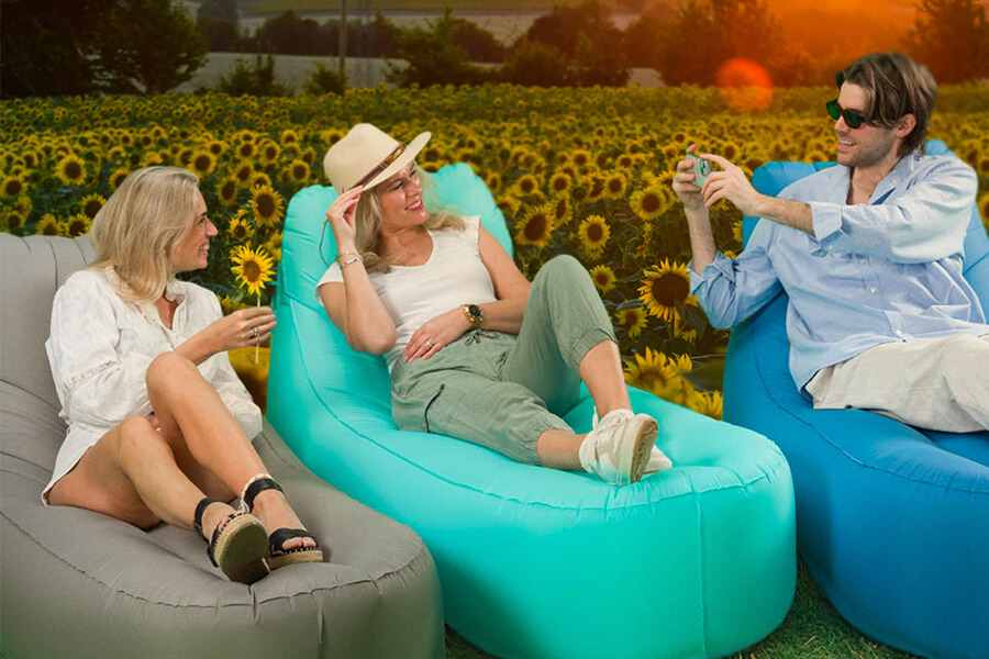 mr ezy zitzak lounger op vakanti